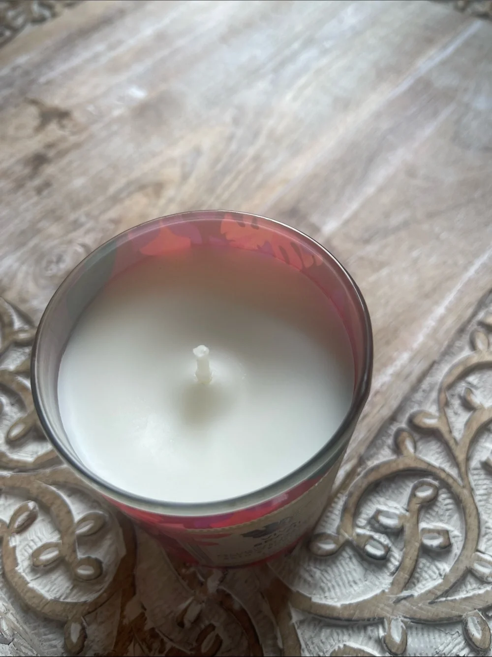 Bath & Body Works Viva Brazil Soy Wax Candle - Red & Black Floral